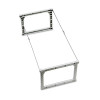Plastic Snap-Together Hanging Folder Frame, Legal/Letter Size, 18" To 27" Long, White/Silver Accents