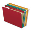 Glow Poly Hanging File Folders, Letter Size, 1/5-Cut Tabs, Assorted Colors, 12/Box
