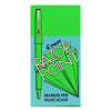 Razor Point Fine Line Porous Point Pen, Stick, Extra-Fine 0.3 Mm, Green Ink, Green Barrel, Dozen