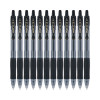 G2 Premium Gel Pen, Retractable, Fine 0.7 Mm, Black Ink, Smoke/Black Barrel, Dozen