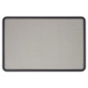 Contour Fabric Bulletin Board, 36" x 24", Gray Surface, Black Plastic Frame