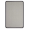 Contour Fabric Bulletin Board, 36" x 24", Gray Surface, Black Plastic Frame