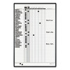 Employee In/Out Board System, 36-Person Tracking, 24" x 36", White/Gray Surface, Black Aluminum Frame