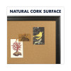 Cork Bulletin Board With Black Frame, 17" x 11", Tan Surface, Black Fiberboard (Mdf) Frame