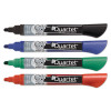 Premium Glass Board Dry Erase Marker, Broad Bullet Tip, Assorted Colors, 4/Pack