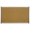 Arc Frame Cubicle Board, Cork Bulletin, 24" x 14", Tan Surface, Satin Aluminum Frame