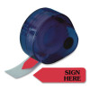 Arrow Message Page Flags In Dispenser, "Sign Here", Red, 120 Flags/Pack