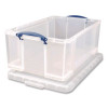 Snap-Lid Storage Bin, 2.38 Gal, 10.25" X 14.5" X 6.25", Clear/Blue