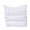 Unbreakable Wall Files, 3 Sections, A4/Letter Size, 13.75" x 3.13" x 29.38", Clear