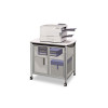 Impromptu Deluxe Machine Stand With Doors, Engineered Wood, 3 Shelves, 34.75" x 25.5" x 30.75", Gray