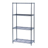 Commercial Wire Shelving, Four-Shelf, 36w X 18d X 72h, Black