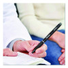 S-Gel High-Performance Gel Pen, Retractable, Medium 0.7 Mm, Black Ink, Black Barrel, 8/Pack