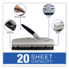 20-Sheet Lighttouch Desktop Two- To Seven-Hole Punch, 9/32" Holes, Silver/Black