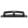 12-Sheet Smarttouch Three-Hole Punch, 9/32" Holes, Black/Gray