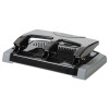 45-Sheet Smarttouch Three-Hole Punch, 9/32" Holes, Black/Gray