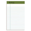 Earthwise By Ampad Recycled Writing Pad, Solid Green Politex Headband, Narrow Rule, (50) White 5 x 8 Sheets, Dozen