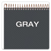 Gold Fibre Wirebound Project Notes Pad, Gray Cover, Project-Management Format, (70) White 8.5 x 11 Sheets