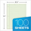 Engineering Computation Pads, Green Cover, Quadrille Rule (5 Sq/In, 1 Sq/In), (100) Green-Tint 8.5 x 11 Sheets