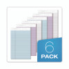 Prism + Colored Writing Pads, Wide/Legal Rule, (50) Assorted Pastel Color 8.5 x 11 Sheets, 6/Pack