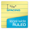 Docket Gold Ruled Perforated Pads, Wide/Legal Rule, (50) Canary Yellow 8.5 x 14 Sheets, 12/Pack
