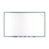 Magnetic Porcelain Dry Erase Board, 60" x 36", White Surface, Gray/Natural Aluminum Frame