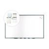 Magnetic Porcelain Dry Erase Board, 60" x 36", White Surface, Gray/Natural Aluminum Frame