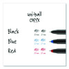Onyx Rollerball Pen, Stick, Micro 0.5 Mm, Black Ink, Black Barrel, Dozen
