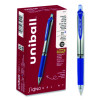 Signo Gel Pen, Retractable, Medium 0.7 Mm, Blue Ink, Silver/Blue Barrel, Dozen