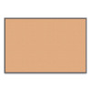 Cork Bulletin Board With Aluminum Frame, 72" x 48" (Actual Size: 70" x 47"), Tan Surface, Black Aluminum Frame