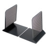 Metal Mesh Bookends, Nonskid Base, 5.38 x 5.38 x 6.75, Black, Pair