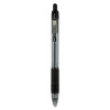 Z-Grip Ballpoint Pen, Retractable, Medium 1 Mm, Black Ink, Clear/Black Barrel, 24/Pack