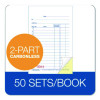 Multipart General-Purpose Sales Pad, Two-Part Carbonless, 3.34 x 5.13, 50 Forms/Pad, 10 Pads/Pack