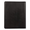Faux-Leather Padfolio With Solar Calculator, 9 X 12 Pad, 9.75 X 12.5, Black