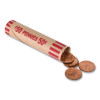 Crimped End Coin Wrappers, Pennies, Red, 1,000/Pack