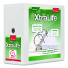 Xtralife Clearvue Non-Stick Slant-D Ring Binder, 3 Rings, 6" Capacity, 11 x 8.5, White