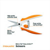 Micro-Tip Easy Action Scissors, 6.1" Long, 1.75" Cut Length, Orange/White Handle