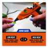 Dual Temp Mini Hot Glue Gun, Orange/Black