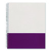 Wirebound Hardcover Notebook, 1-Subject, Narrow Rule, Gray/Purple Cover, (80) 11 x 8.5 Sheets