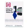 Dry Erase Marker, Tank-Style, Medium Chisel Tip, Assorted Colors, 4/Kit