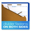 Pressboard Top Tab Classification Folders, 2/5-Cut Tab, Expands 1.75", 1 Divider, 4 Fasteners, Letter Size, Dark Blue, 10/Box