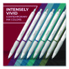 S-Gel Fashion Barrel Gel Pen, Retractable, Medium 0.7 Mm, Assorted Ink, White Barrel, 8/Pack
