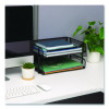 Stackable Paper Desk Tray Organizer, Letter Size, 10 x 13.5 x 2.5, Black, 2/Pack