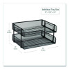 Stackable Paper Desk Tray Organizer, Letter Size, 10 x 13.5 x 2.5, Black, 2/Pack