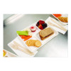 Compostable Fiber Blend School Lunch Tray, 10 x 8 x 1, White, 240/Carton