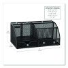 7-Compartment Metal Desk Organizer, 11 x 5.5 x 5, Black Metal Mesh