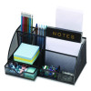 7-Compartment Metal Desk Organizer, 11 x 5.5 x 5, Black Metal Mesh