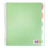 Noted Five-Subject Spiral Notebook, Medium/College Rule, Randomly Assorted Cover Color, (150) 11 x 8.5 Sheets
