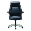Meyer Bonded Leather Executive Chair, Supports Up To 275 Lb, 19" x 22.75", Navy Seat, Navy/Back, Silver Base