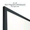 Melamine Dry Erase Board, 72" x 48", White Surface, Black Aluminum Frame