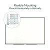 Melamine Dry Erase Board, 72" x 48", White Surface, Black Aluminum Frame